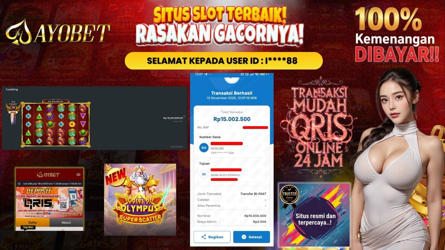 AYOBET JACKPOT SLOT GATES OF OLYMPUS SUPER SCATTER